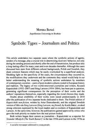 Symbolic Types - Journalism and Politics