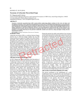 Taxonomy of Arbuscular Mycorrhizal Fungi D