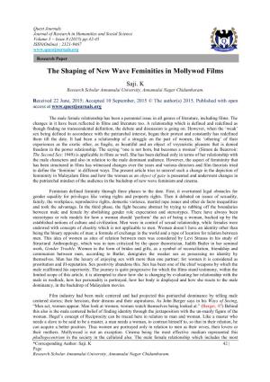 The Shaping of New Wave Feminities in Mollywod Films