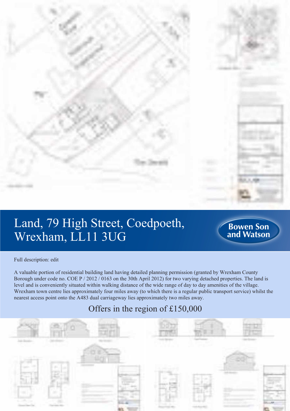 Land, 79 High Street, Coedpoeth, Wrexham, LL11 3UG