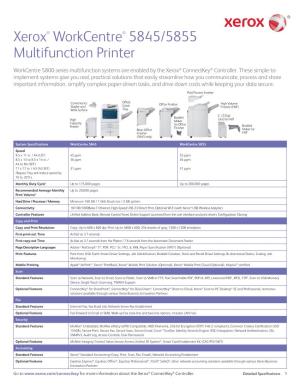 Workcentre 5845/5855 Multifunction Printer