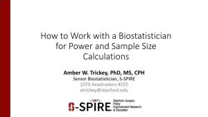 How to Work with a Biostatistician for Power and Sample Size Calculations