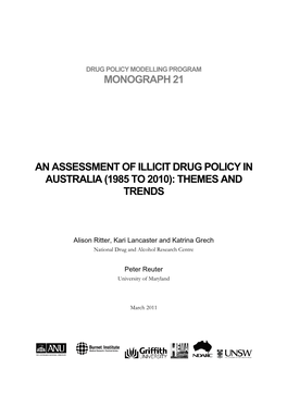 Drug Policy Modelling Project