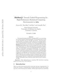 Diststat.Jl: Towards Unified Programming for High-Performance