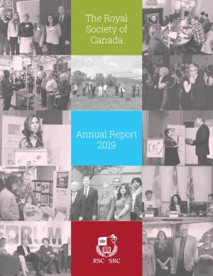 Annual Report 2019 the Royal Society of Canada