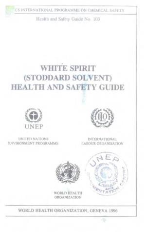 White Spirit (Stoddard Solvent) Health and Safety Guide