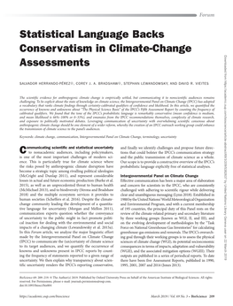 Statistical Language Backs Conservatism in Climate-Change