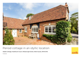 Period Cottage in an Idyllic Location