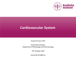 Cardiovascular KTH HT19.Pdf