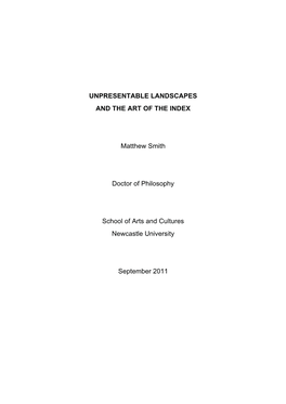 Unpresentable Landscapes and the Art of the Index