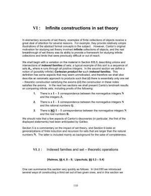 Infinite Constructions in Set Theory