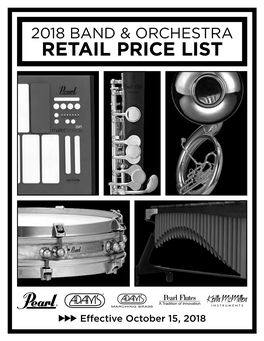 2018 Band & Orchestra Price List