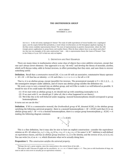 The Grothendieck Group