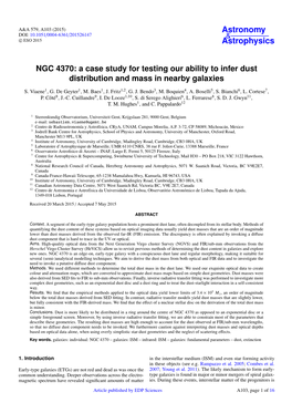 NGC 4370: a Case Study for Testing Our Ability to Infer Dust Distribution and Mass in Nearby Galaxies