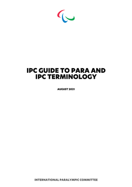 Ipc Guide to Para and Ipc Terminology