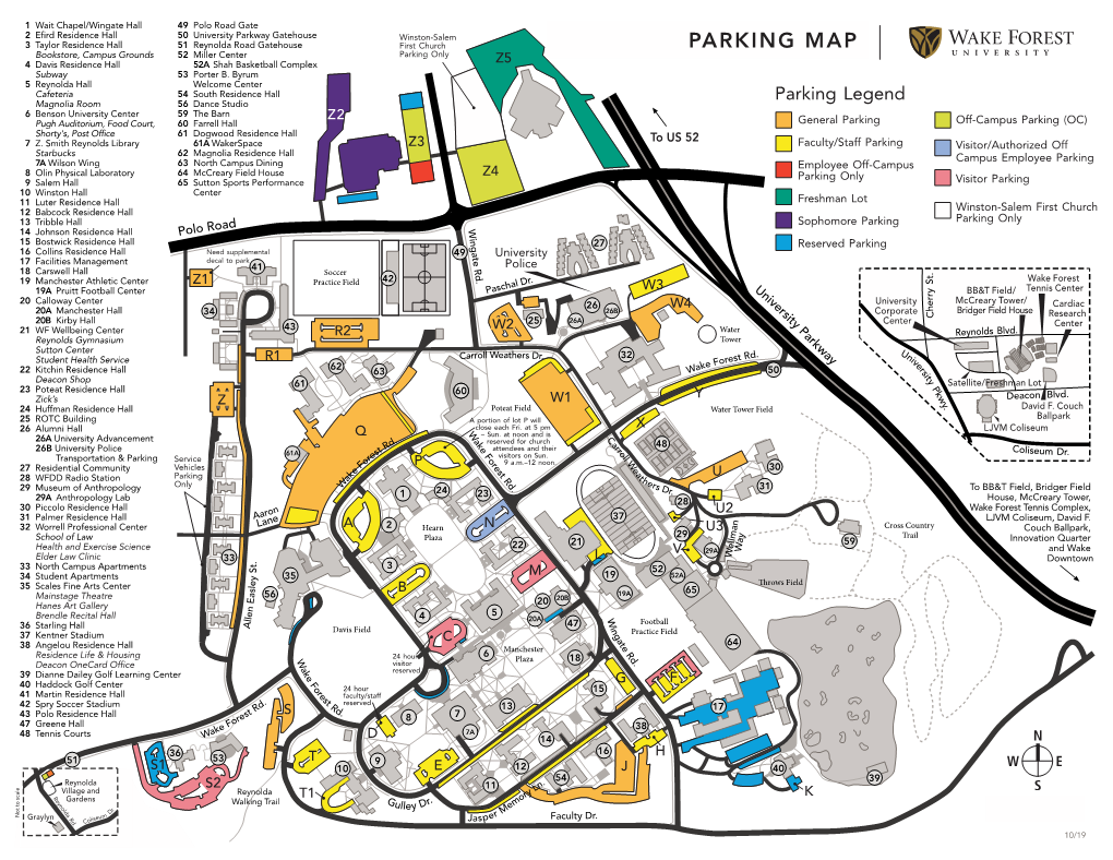 Reynolda Campus Map Parking