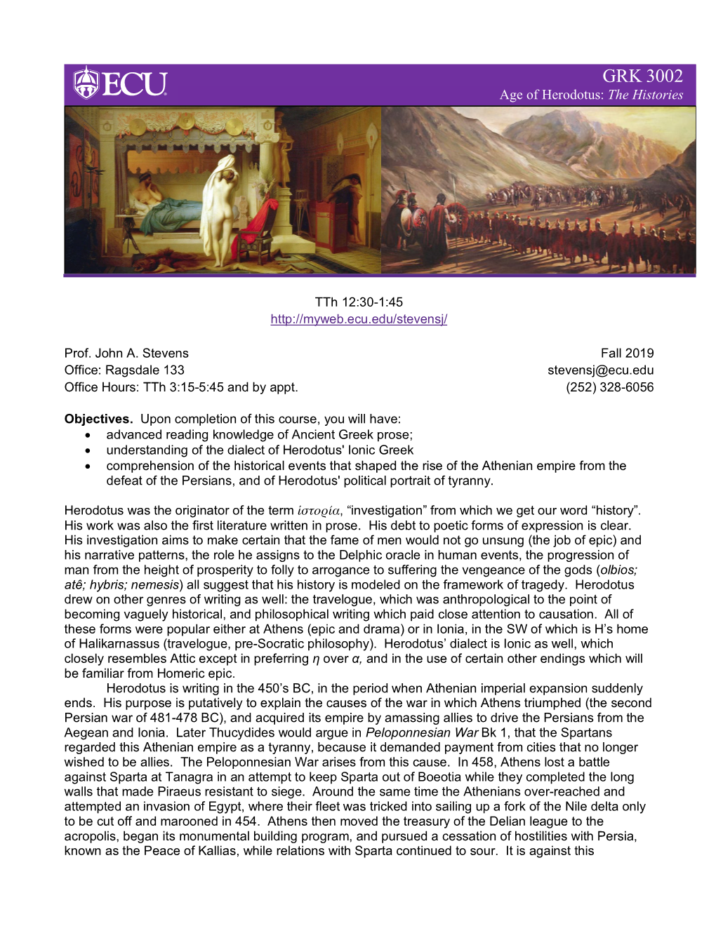 GRK 3002 Age of Herodotus: the Histories