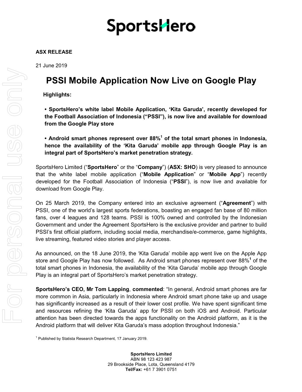 PSSI Mobile Application Now Live on Google Play