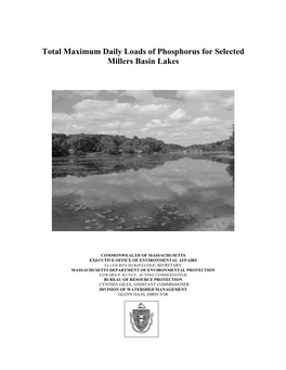 Total Maximum Daily Loads of Phosphorus for Selected Millers Basin Lakes
