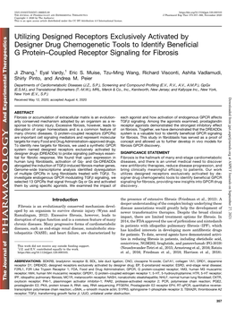 Utilizing Designed Receptors Exclusively Activated by Designer Drug Chemogenetic Tools to Identify Beneficial G Protein–Coupled Receptor Signaling for Fibrosis