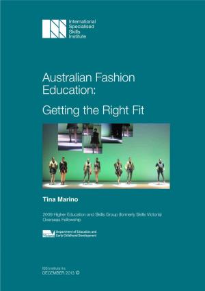 Australian Fashion Education: Getting the Right Fit