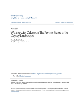 Walking with Odysseus: the Portico Frame of the Odyssey Landscapes