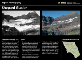Repeat Photography United States Geological Survey Shepard Glacier