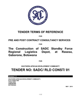 Tender Terms of Reference