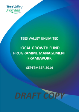 Tees Valley Local Growth Fund Programme Management Framework