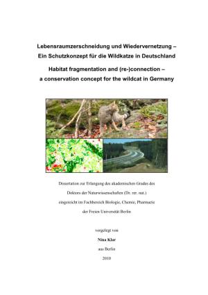 Ein Schutzkonzept Für Die Wildkatze in Deutschland Habitat Fragmentation