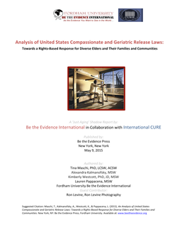 Analysis of United States Compassionate and Geriatric Release Laws: Towards a Rights-Based Response for Diverse Elders and Their Families and Communities