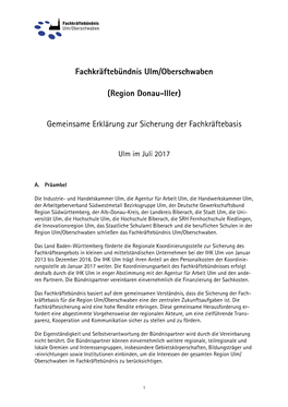 Fachkräftebündnis Ulm/Oberschwaben