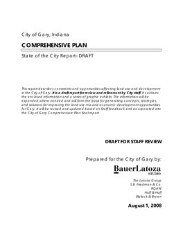 City of Gary, Indiana Comprehensive Plan