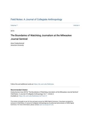 The Boundaries of Watchdog Journalism at the Milwaukee Journal Sentinel