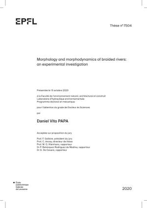 Morphology and Morphodynamics of Braided Rivers: an Experimental Investigation