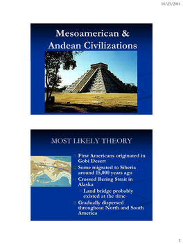 Mesoamerican & Andean Civilizations