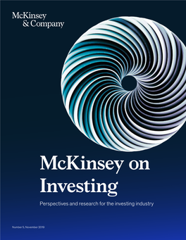 Mckinsey on Investing Perspectives and Research for the Investing Industry