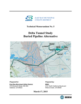 Delta Tunnel Study Buried Pipeline Alternative
