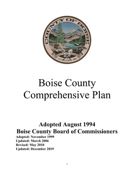 Boise County's Comprehensive Plan