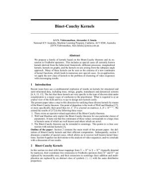 Binet-Cauchy Kernels