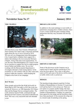 Newsletter Issue No 17 January 2014