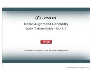 QL411C Basic Alignment Geometry