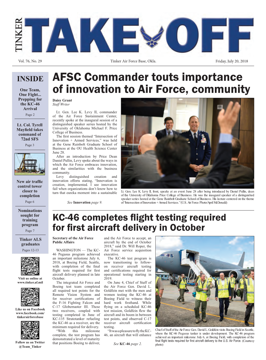 AFSC Commander Touts Importance of Innovation to Air Force, Community