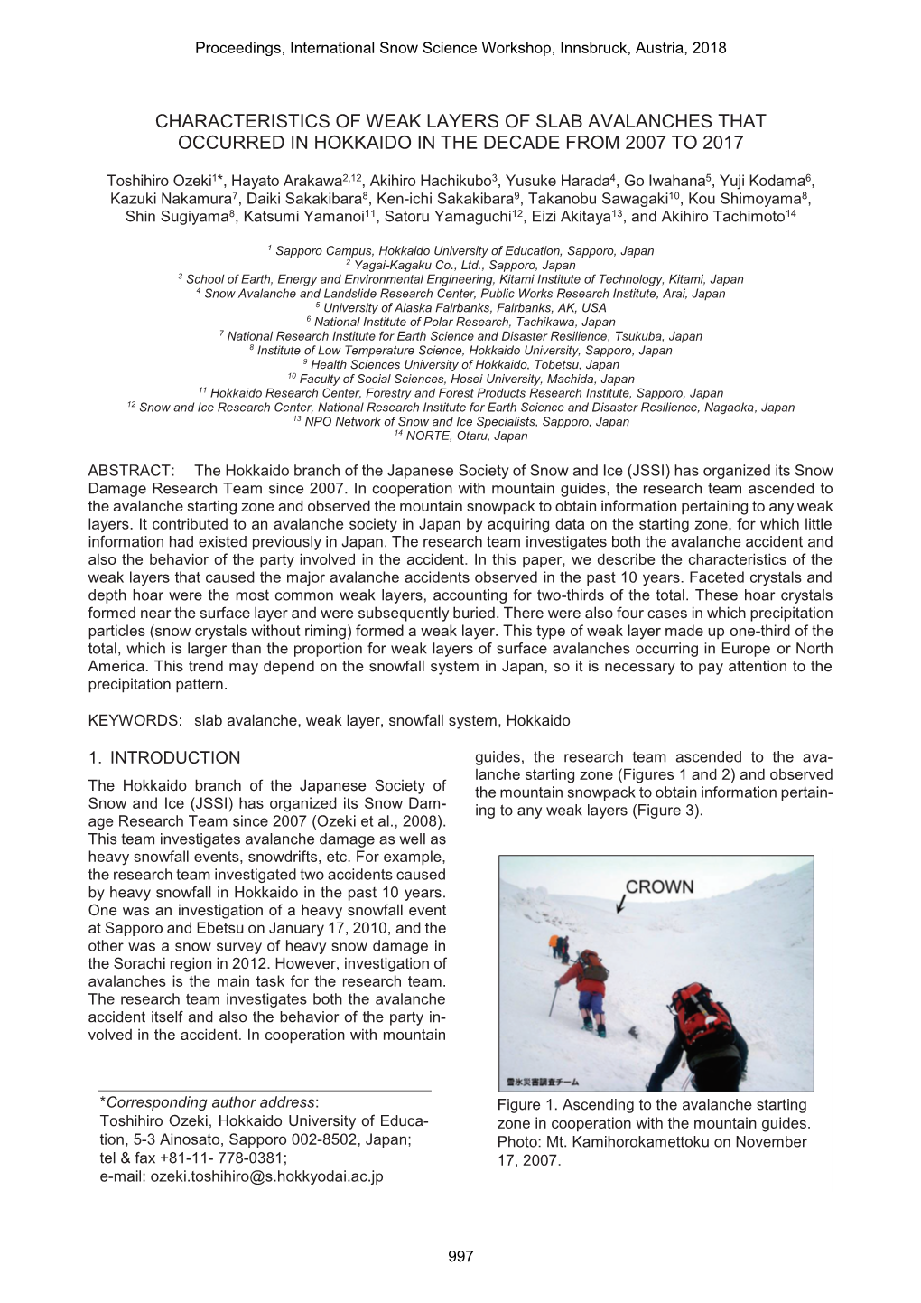 Proceedings, International Snow Science Workshop 2018, Innsbruck