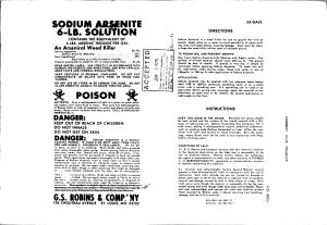 U.S. EPA, Pesticide Product Label, SODIUM ARSENITE 6-LB