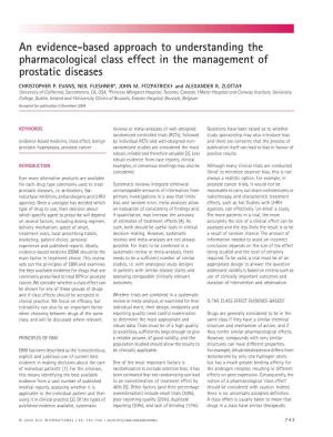 An Evidence-Based Approach to Understanding the Pharmacological Class Effect in the Management of Prostatic Diseases