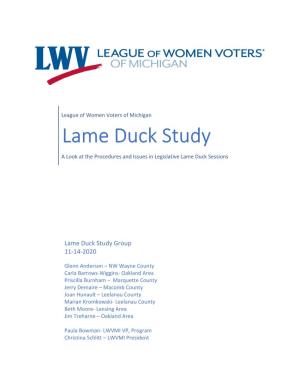 Lame Duck Study