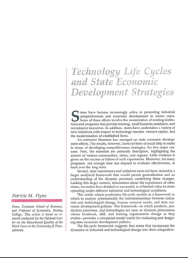 Technology Life Cycles and State Economic Development Strategies