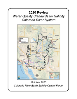 2020 Review Water Quality Standards for Salinity Colorado River System