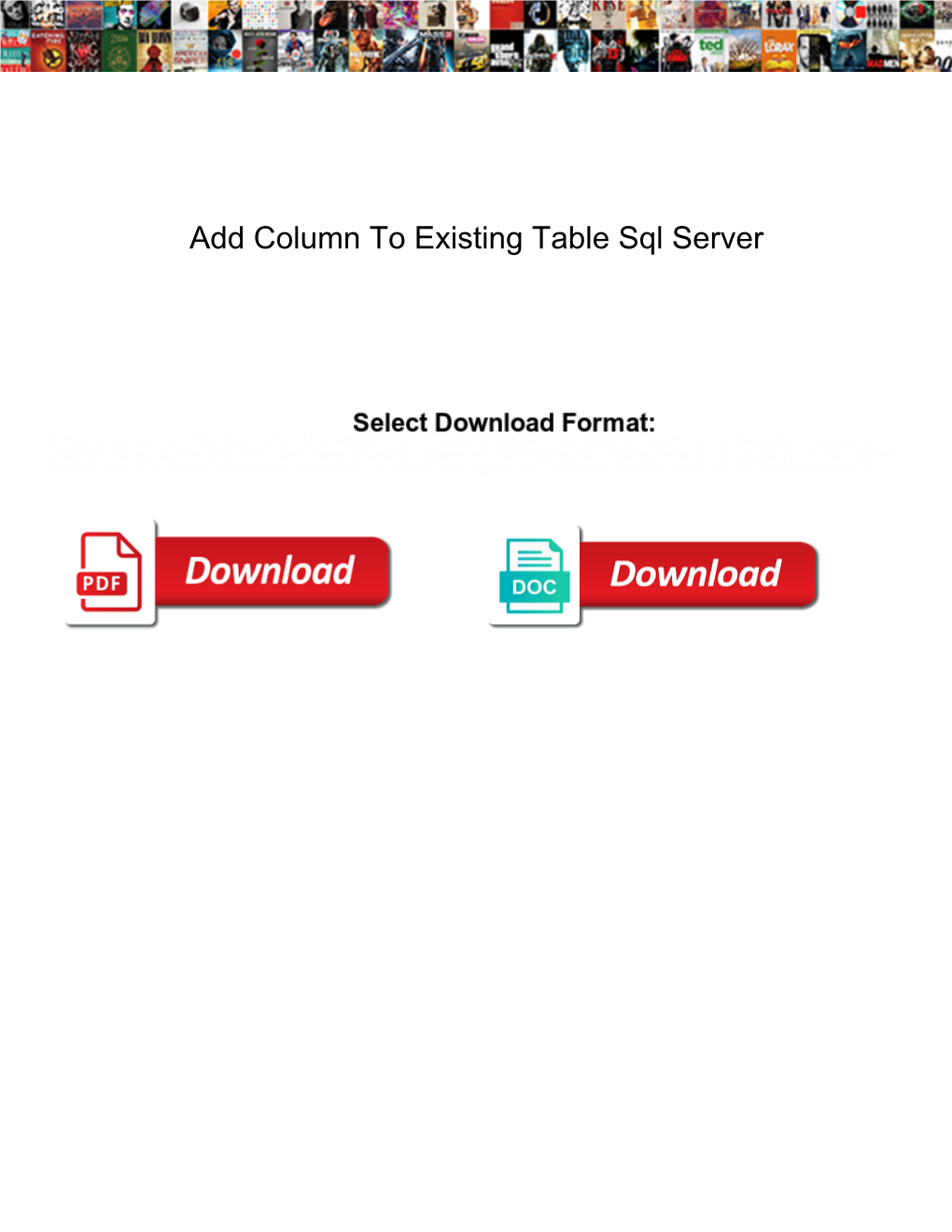 Add Column to Existing Table Sql Server